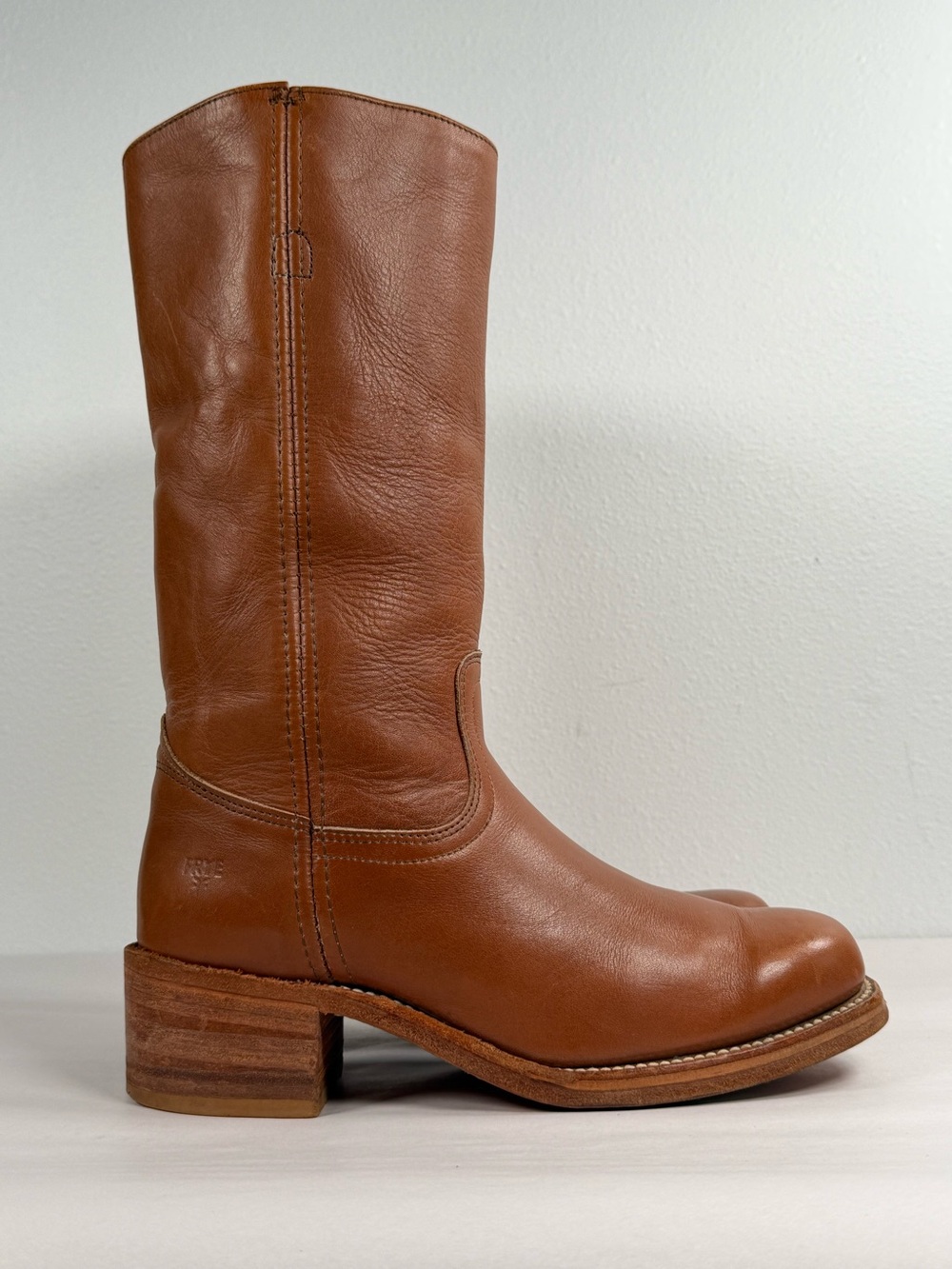 Frye Campus Boots Brown Leather Men's Size 9 D Tall 2955 T Made In USA